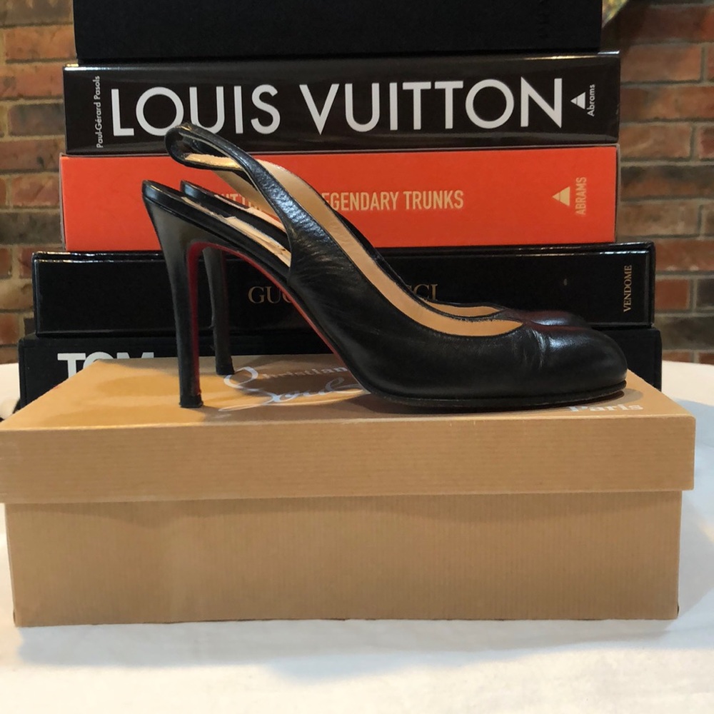 Christian Louboutin Leather Slingbacks Size 36.5 - Picture 2 of 6